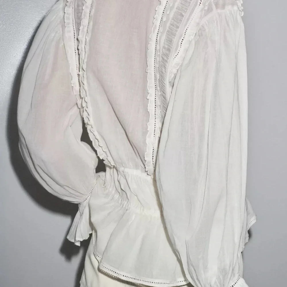 ZARA ROMANTIC SHIRT LACE ZW COLLECTION - Picture 7 of 8